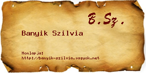 Banyik Szilvia névjegykártya